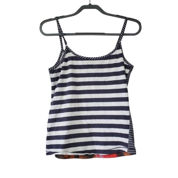 Anna Scott Nautical Fruit Print Novelty Y2K Coastal Artsy Tank Top L - Picture 2 of 8